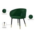 thumbnail image 4 of Meridian Furniture Collection Louise Chaise de Salle à Manger Moderne en Velours, Verte (Ensemble de 1), 4 of 5