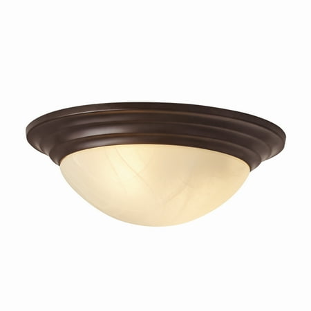 Mainstays 12  Classic Flush Mount Ceiling Light  Bronze Finish Frosted Glass Shade  Bulb Not Included