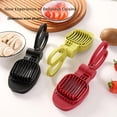 thumbnail image 5 of Fruit Slicer, Egg Slicer for Hard Boiled Eggs, Slicing Tools for Fruit Sausages, Cucumbers, Mushroom Cutter, Rapid & Safe Slicing Kitchen Gadgets (Red), 5 of 7