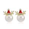 thumbnail image 1 of SGACAI Pendientes con forma de campana de árbol de Navidad, pendientes creativos para fiestas navideñas, 1 of 7