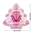 thumbnail image 3 of Stylized Metal Hanging Christmas Tree Wind Spinner - Intricate Pink & Purple Patterns Ethereal Design for Garden & Yard Decor, 3 of 7