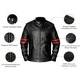 thumbnail image 3 of NomiLeather lambskin leather jacket men – black leather jacket and leather jackets for men (Red - X-Small), 3 of 8