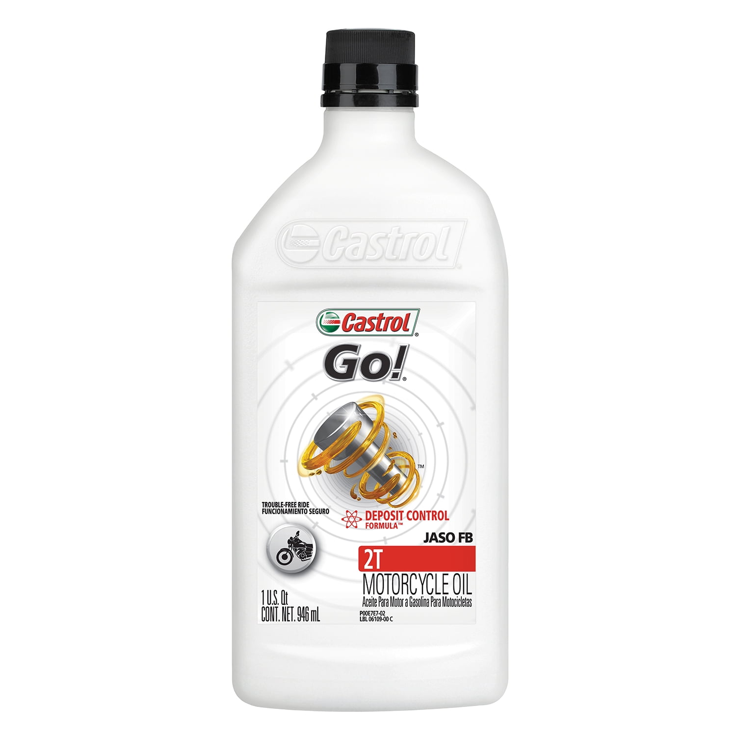 Castrol GO! 2T Motorcycle Oil, 1 QT - Walmart.com