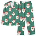 thumbnail image 7 of Lorytime Christmas Pjs Set Women Long Sleeve Santa Claus Collared Tops Elastic Waist Pants Festive Loungewear, 7 of 7