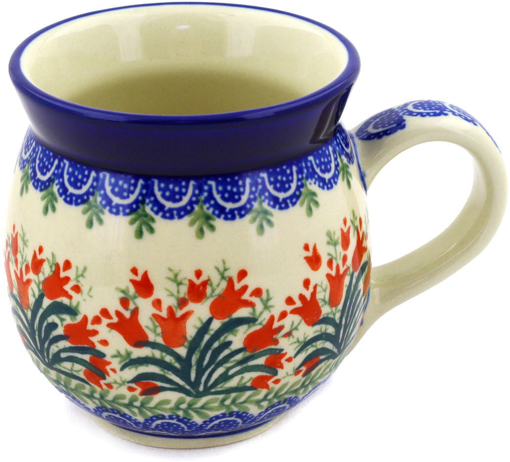 Polish Pottery 2¼-inch Mini Mug Made by Ceramika Artystyczna Certificate of Authenticity Berry Garland Theme