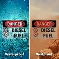 thumbnail image 5 of (2 Pack) Diesel Fuel OSHA Danger Sign 5 Inch X 3.5 Inch Vinyl Label Decal Sticker Weather Resistant, UV Protected for Workplace, Business, and Construction Site, Made in the USA, 5 of 7