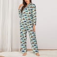 thumbnail image 2 of Balery Hand drawn tractors Pattern Pajama Sets for Women Long Sleeve 2 Piece Sleepwear Loungewear Sets Soft PJ's with Pockets Long Sleeve Comfy Pj Sets-Large, 2 of 7