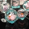 thumbnail image 3 of Cusdie 7-Die DND Dice, Polyhedral Dice Set Filled with Pink Duck, for Role Playing Game Dungeons and Dragons D&D Dice MTG Pathfinder, 3 of 5