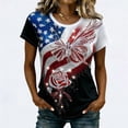 thumbnail image 2 of KHONTS 250th Anniversary USA Shirt for Women 250 America Crew Neck T Shirt Short Sleeve Celebration Patriotic Flag Printed 1776-2026 Tees 01-Red S, 2 of 4