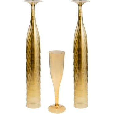 Amscan Wine Glass, 5.5 ounces, Gold