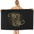 thumbnail image 2 of Golden Scorpion Sign Large Beach Towel - Plush Thick Cotton Pool Towel, Adult Beach Towels, 2 of 17