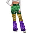 thumbnail image 2 of Gmdeguo Womens Casual Sparkly Sequin Pants High Waisted Wide Leg Palazzo Bell Bottom Dance Trousers Loose Pull On Comfy 70s Magic Glitter Disco Party Long Maxi Pants, 2 of 5