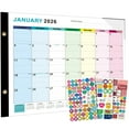 thumbnail image 2 of 2026 Large Desk Calendar and Wall Planner, 18 Months Jan 2026-Jun 2027, 22x17 in Grid for Family Schedule and Office Organization, Desktop Monthly Blotter Pad, 2 of 9