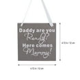 thumbnail image 2 of BESTYASH Señal De Madera Para Bodas Daddy Are You Ready Here Comes Mommy Multicolor, 2 of 7