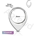 thumbnail image 7 of Minimalist Teardrop G23 Solid Titanium Septum Rings 16G Septum Jewelry Dainty Helix Daith Earrings for Women 8/10MM Daith Piercing Jewelry Surgical Steel, 7 of 7
