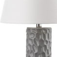 thumbnail image 5 of SAFAVIEH Dixon 23.5 in. H Inverted Thumbprint Table Lamp, Grey, Set of 2, 5 of 5