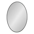 thumbnail image 3 of Kate and Laurel Zayda Oval Framed Wall Mirror, 24 x 36, Black, Metal Minimalist Oval Mirror with Rounded Curves, 3 of 8