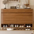 thumbnail image 3 of Zapatero con cajón de madera, Zapatero de almacenamiento moderno Vertical ajustable, organización del hogar, pasillo Schuhe Schrank, 3 of 4