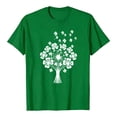 thumbnail image 7 of LEKWK Womens St Patricks Day Shirt Heart Clover Sketch Graphic Tees Short Sleeve Summer Tops Round Neck Scalloped Edge Print Holiday Wear, 7 of 7