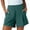 21# Dark Green, variant on Womens Dress Shorts Pull on High Waisted Trouser Summer Business Womens Dressy Casual Pleated Wide Leg Ladies Shorts White S