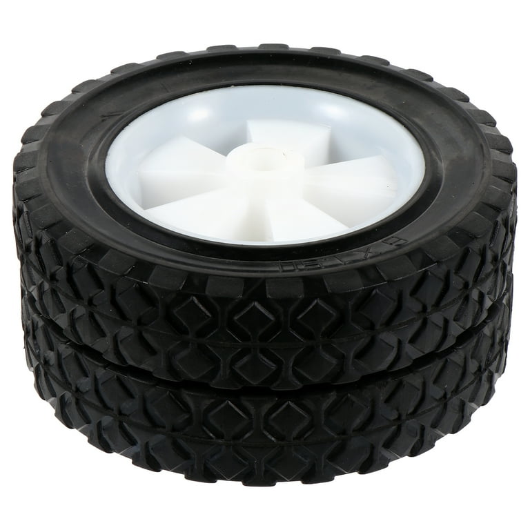 2pcs 6 Inch No Inflation Solid Lawn Mower Wheels Gardening Machine