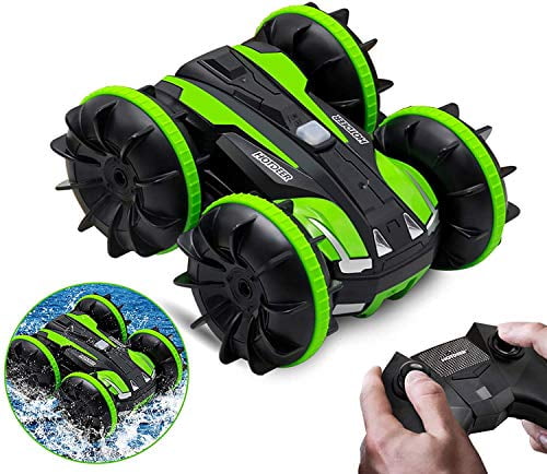 Kids Toy Cars for 5-12 Year Old Boys Girls RC Car/Boat Remote Control Cars Pool Water Toy Gift Off Road Rock Crawler 4WD 2.4Ghz Waterproof Stunt Radio Controlled Vehicles Electric Beach Truck