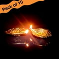 thumbnail image 4 of Wonder Care | Metal Gold Lamp Oil Lamps for Indoor Use Diya Lamp for Pooja | Christmas Ornaments | Diwali Diya| Diya for Diwali Pooja Decorations Indoor Home Decor | Golden Dia (Diya-10pc), 4 of 6