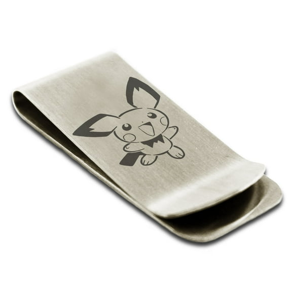 Tioneer Stainless Steel Engraved Money Clip Credit Card Holder