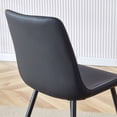 thumbnail image 4 of NYEESS Set of 6 Black PU Dining Chairs with Metal Legs, Modern Kitchen and Office Seating, 4 of 10