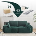 thumbnail image 2 of Leumius Modern Compressed Sofa,2 Seater Memory Foam Sofa Couch,Corduroy Extra Deep Loveseat Sofa for Living Room,Green, 2 of 7