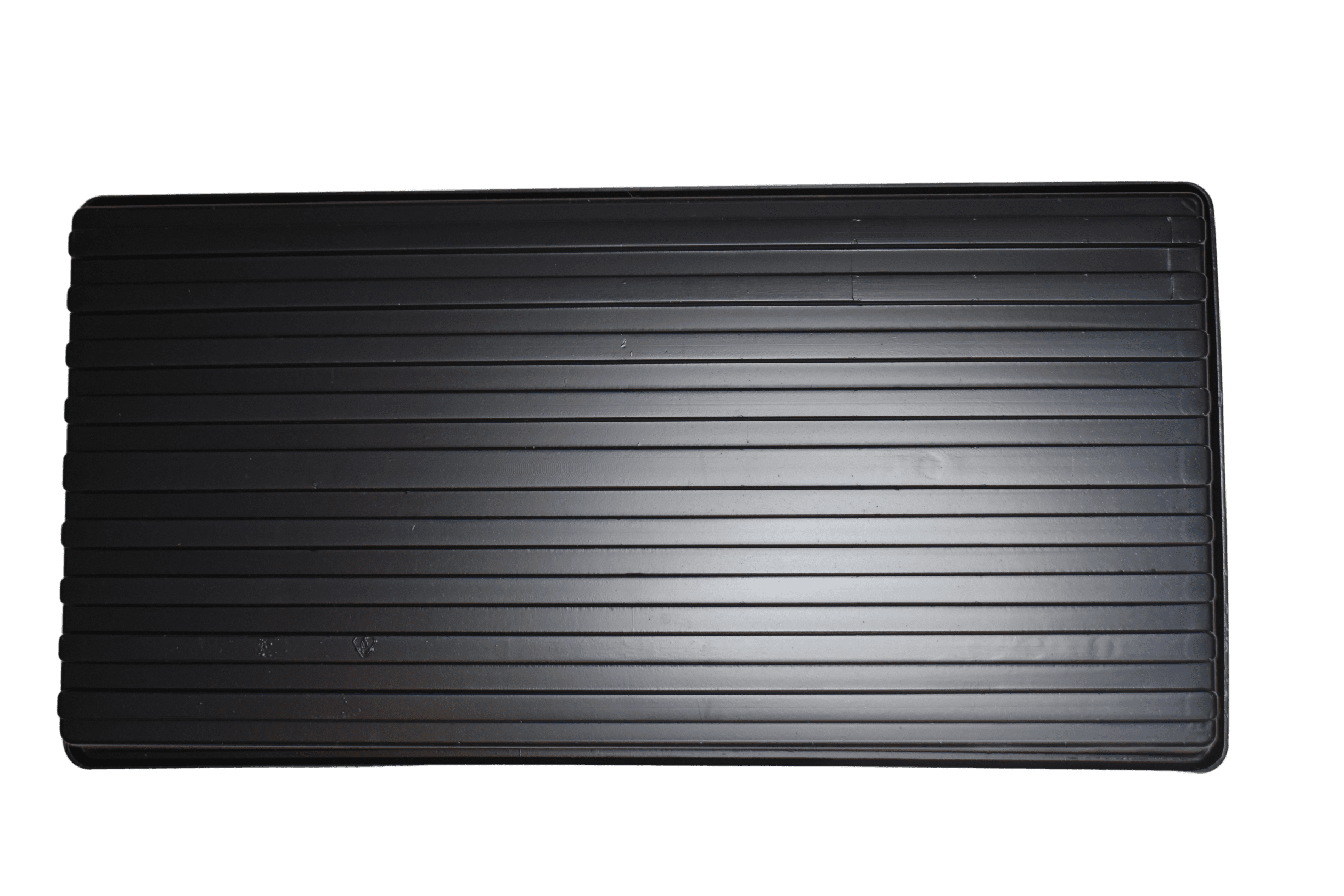 Landmark Plastic Solid Bottom Black Plastic Seed Starting Trays - Set of 10