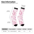 thumbnail image 2 of Wukai Breast Cancer Pink Ribbons Awareness (2) Print Contrast Color Mid-tube Socks, 3D Printing Design Adult Socks, High Elastic Breathable Sports Socks, Suitable for Daily,Unisex, 2 of 6