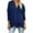 #028 Blue, variant on Big and Tall Women's Hoodies, Ribbed Elastic Band Sweatshirt, Quartered Button Front Pullover Top for Women, S-3XL