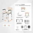 thumbnail image 3 of KFFKFF Commode Chair Bedside Padded Seat Drop Arm Height-Adjustable Toilet, 3 of 9