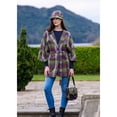 thumbnail image 4 of Ladies Purple And Green Plaid Flapper Hat Made By Mucros Weavers, 4 of 5
