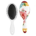 thumbnail image 2 of Hair Brush Pioneer Colorful Floral Cushion Base Hair Brushes Touch Paddle Oval Hairbrush, 2 of 7