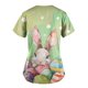 thumbnail image 4 of Pullover Impreso de Pascua de las Mujeres, Nuevo Cuello en V de Manga Corta Casual Top para Uso Diario Y de Fiesta, Camiseta de Cuidado de la Moda Elástica, 4 of 5