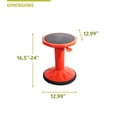 thumbnail image 4 of Pearington SitFree Height-Adjustable Wobble Stool, Red, 4 of 7