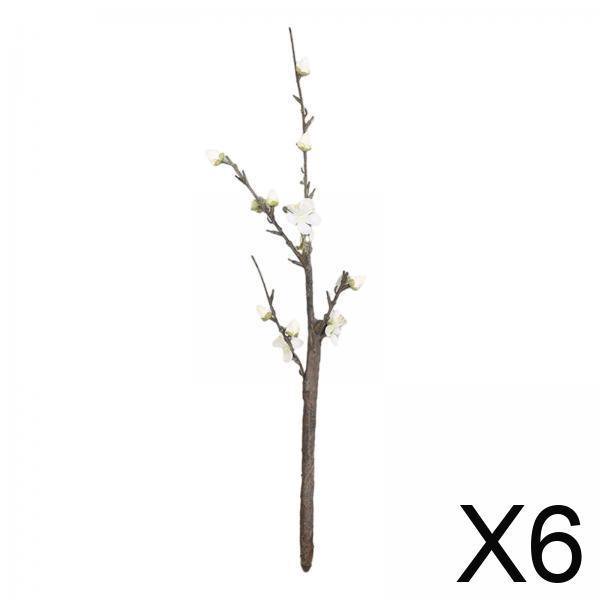 6xArreglo Floral Con Ramas De Ciruelo Artificiales Para Jardín, Oficina, Boda, Color