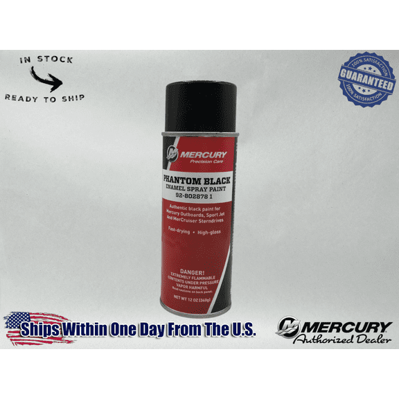 Mercury Genuine Phantom Black GlossEngine Spray Paint Can Factory Color 8028781