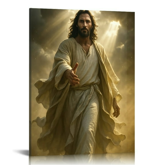 Jesus Give Me Hand wall art decor Christian wall art, Jesus Canvas Wall Art Print ,Jesus Decorations Religious Christian Gifts for Church Prayer Room Living Room Home Decor Gift Wooden Framed