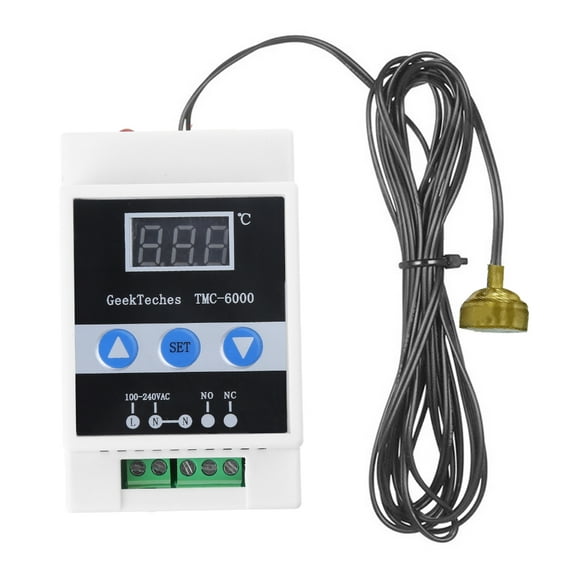 Huhudde TMC-6000 110-240V Digital Temperature Control LED Display Probe Thermostat Digital Temp Controller 2W