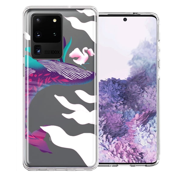MUNDAZE For Samsung Galaxy S20 Ultra Mystic Floral Whale Design Double Layer Phone Case Cover