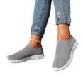 thumbnail image 3 of Domzle Walking Shoes Women Slip on Sneaker Non Slip Work Arch Support Tennis Plantar Fasciitis Orthopedic Breathable Mesh Comfortable Ladies Nursing Gray 37, 3 of 8