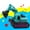 Blue, variant on TOUMENY Simulation Excavator Model, Universal Music Glowing Educational with Lights Sounds, Push-Powered Tracked Vehicle, Realistic Construction Play for Indoor Outdoor, White