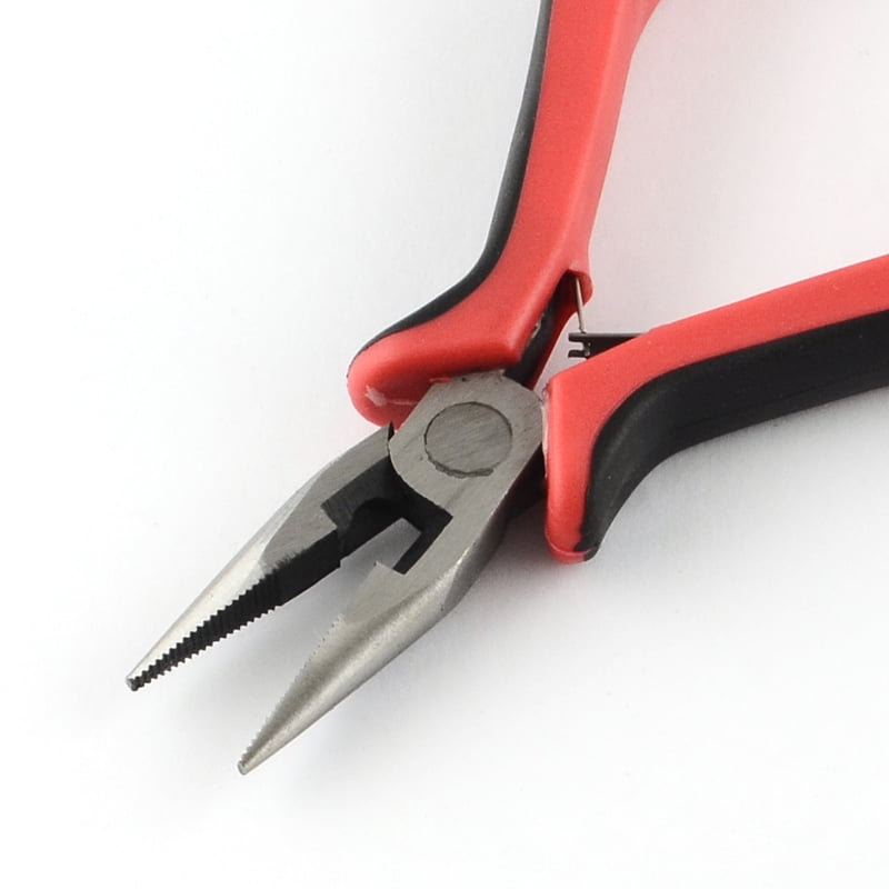 1Set 45# Carbon Steel Jewelry Plier Sets Round Nose Plier Side Cutting Plier Bent Nose Plier and Flat Nose Plier Red 20x33.5x5.5cm