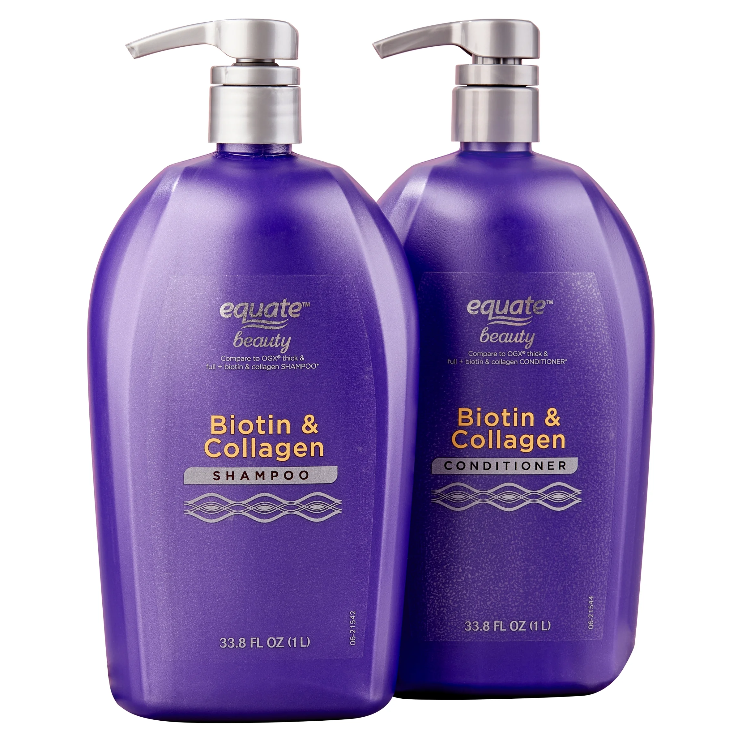 (6 pack) Equate Biotin & Collagen Conditioner for Hair Care, 33.8 fl oz, Compare to OGX® Thick & Full + Biotin & Collagen Conditioner