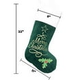 thumbnail image 4 of GEX 2025 New 22" Family Christmas Stockings Embroidery Classic Luxury Velvet Large Decor Hanging Ornament Fireplace Xmas Tree Holiday Party Decoration Gifts Set of 6, 4 of 9
