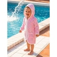 thumbnail image 6 of BemeyourBBs Kids Toddler Baby Girl Boy Terry Swim Cover Up Summer Beach Swimsuit Coverups Wearable Beach Towels For Kids Zip Up Short Sleeve Striped Hooded Bathing Suit Cover Up One Piece Swimsuits, 6 of 9