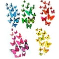 thumbnail image 2 of Toystoory 12 piezas 3D mariposa pegatinas de pared arte calcomanía PVC decoración del hogar tienda boda DIY Decoración del hogar rojo, 2 of 6